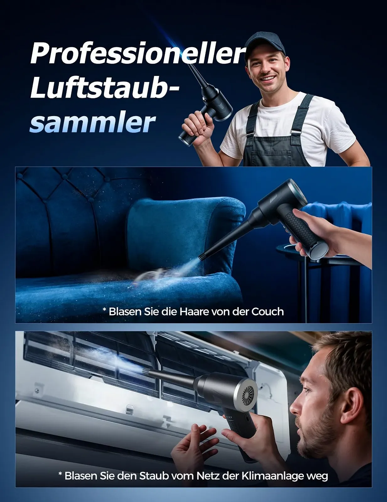 Акумуляторний повітродувка 100 000 RPM 3 швидкості 9000 mAh LED для авто та дому, фото №7 Акумуляторний повітродувка 100 000 RPM 3 швидкості 9000 mAh LED для авто та дому, фото №7