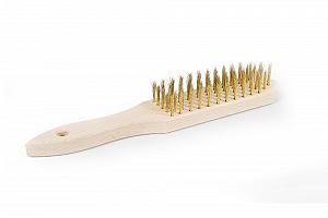 Щітка зачистна ручна MASTERTOOL 5-рядна дерев'яна колодка 14-5605 - Фото 1