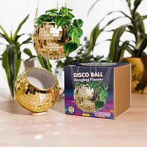 Підвісне кашпо Bubblegum Stuff Gold Disco Ball 15 см Золотистий - Фото 1