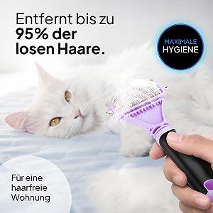 Щетка для кошек Pretty Paw для чувствительных животных с массажным эффектом для короткой и длинной шерсти synthetic.ua - Фото 1