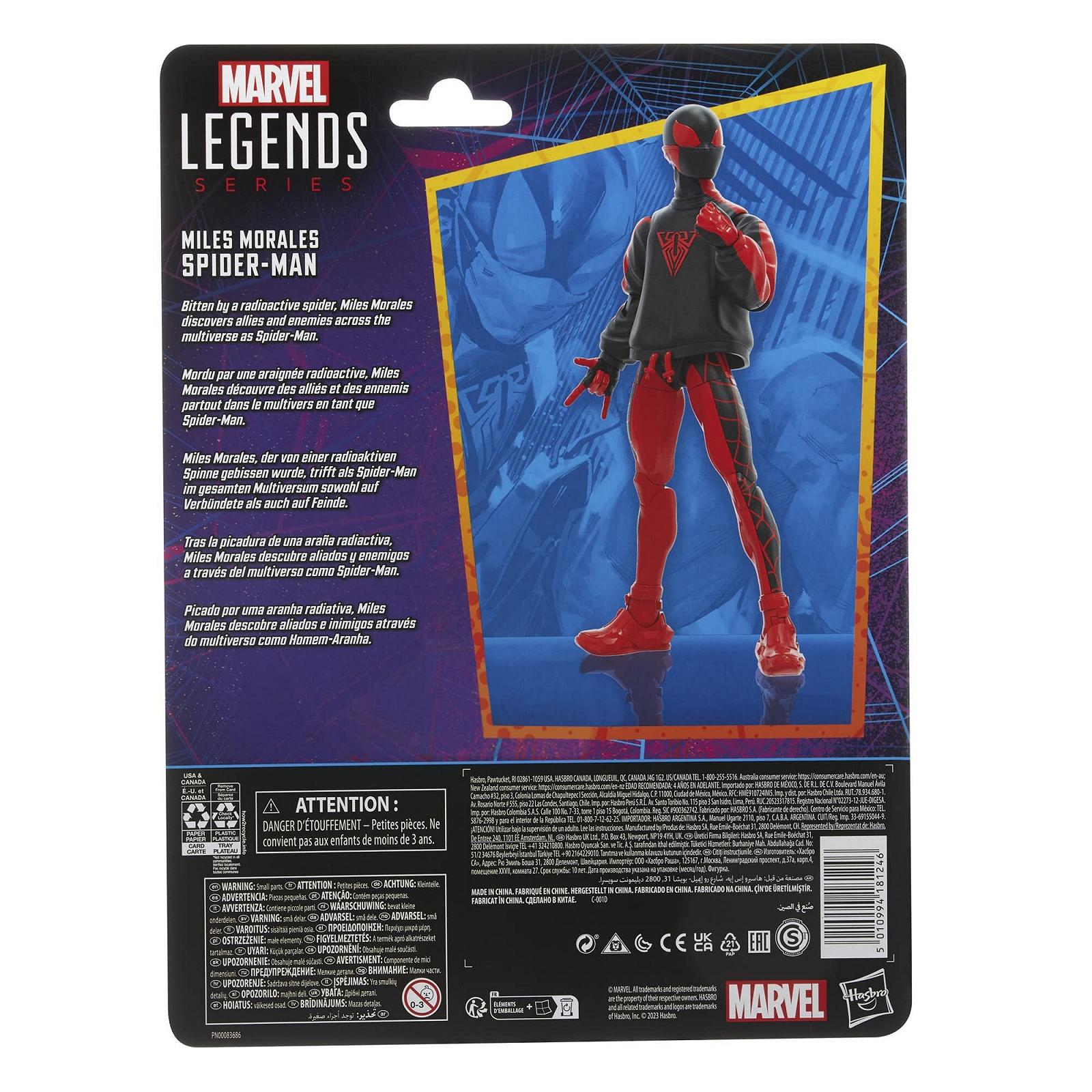 Фігурка Людина-павук Hasbro Marvel Legends Series Майлз Моралес Legends, 15 см, фото №3