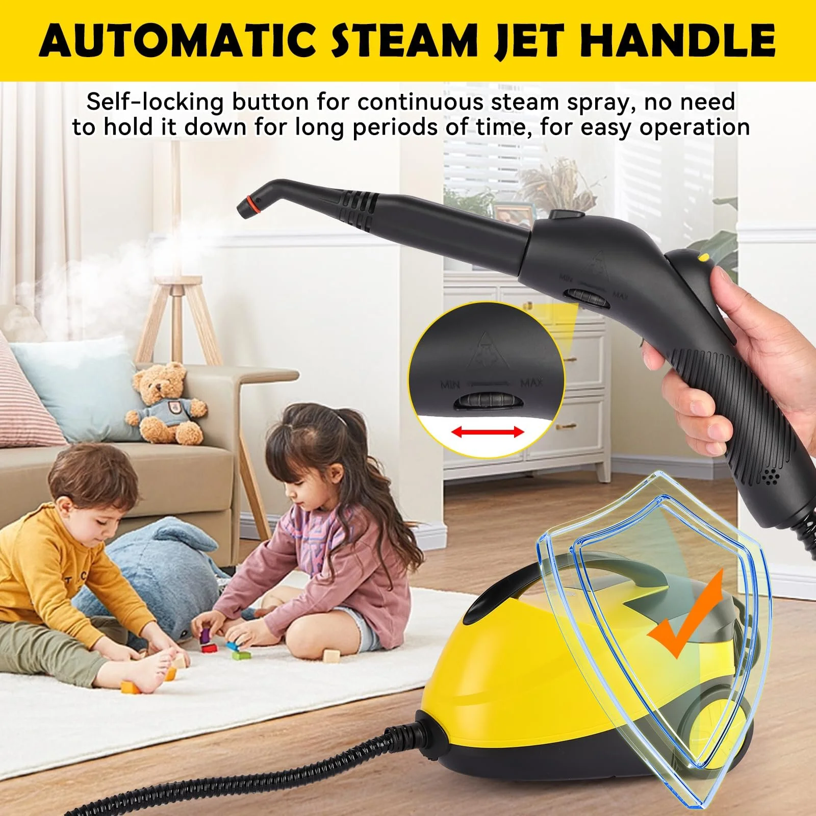 Пароочисник 2000 W високотемпературний для дезінфекції та прибирання дому, фото №7 Пароочисник 2000 W високотемпературний для дезінфекції та прибирання дому, фото №7