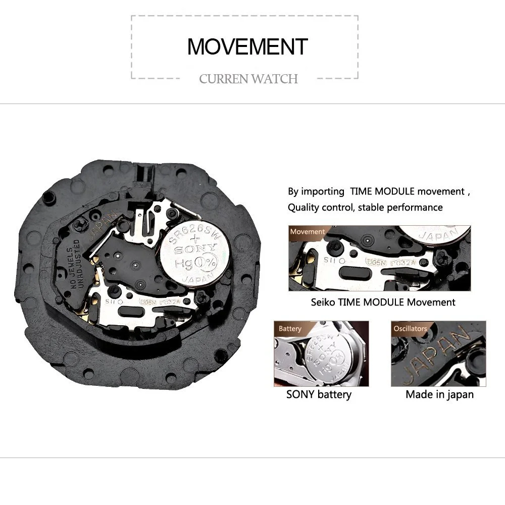 Чоловічий Класичний Кварцовий Аналоговий Наручний Годинник CURREN Silver Black, фото №5 Чоловічий Класичний Кварцовий Аналоговий Наручний Годинник CURREN Silver Black, фото №5