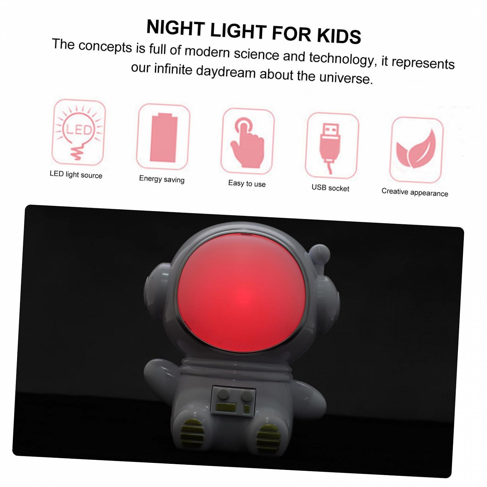 Светильник Toddmomy Night Spaceman Statue Lamp LED Charging Белый, фото №6