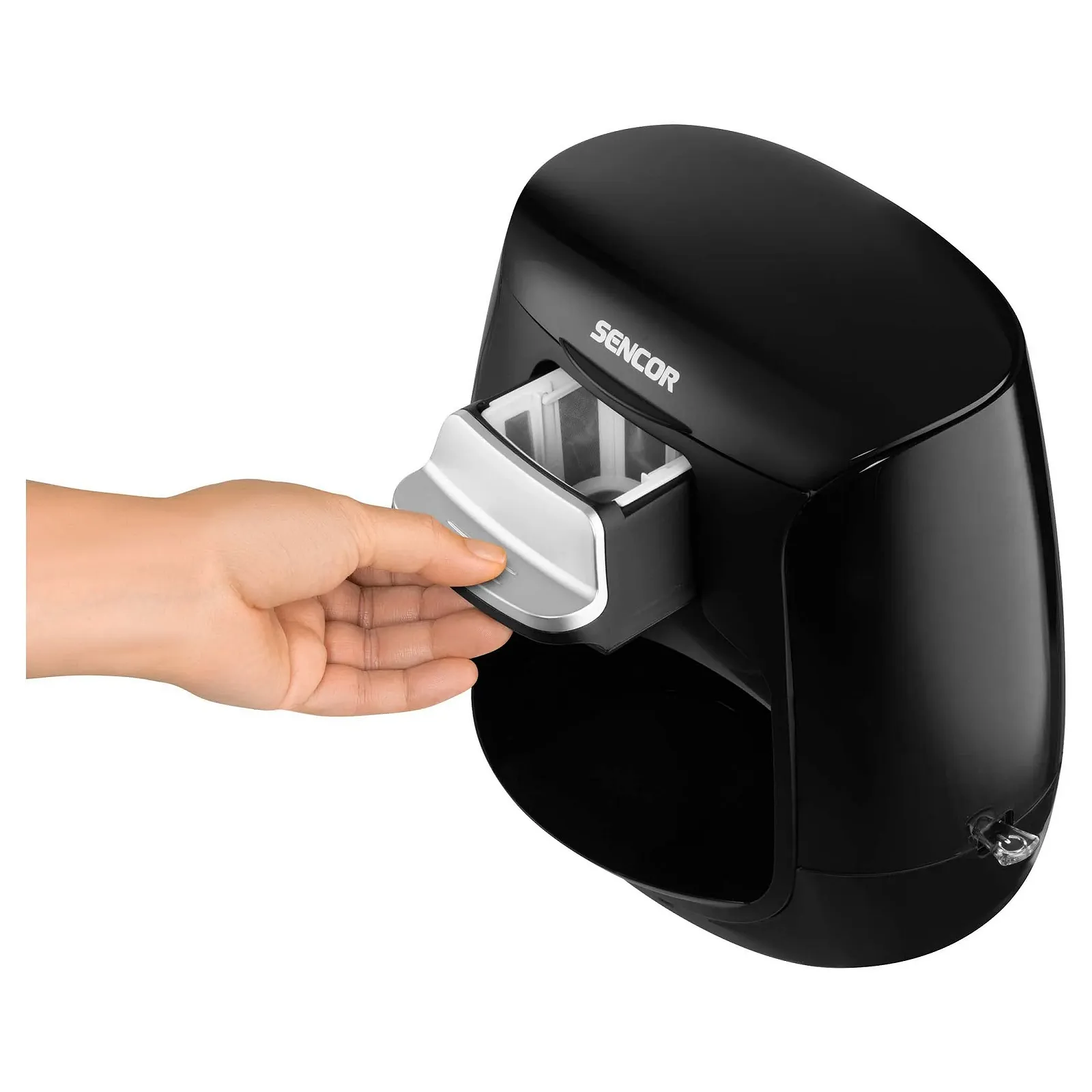 Кофеварка Sencor на 2 чашки с 2 стаканами Черная, фото №5