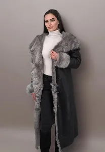 Пальто зі шкіри ягняти Davina Braun Hollert Toscana Жіноче зимове synthetic.ua - Фото 1