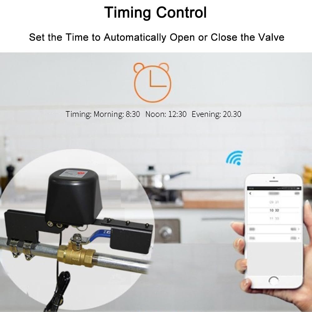 Контроллер, таймер клапана WiFi Bluetooth интеллектуальный с таймером для воды и газа EU Plug, фото №5