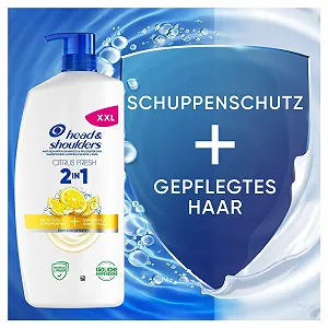 Шампунь проти лупи 2-в-1 Head & Shoulders Citrus Fresh для жирного волосся, 800 мл, до 100% захисту від лупи, свіжий цитрусовий аромат synthetic.ua - Фото 1
