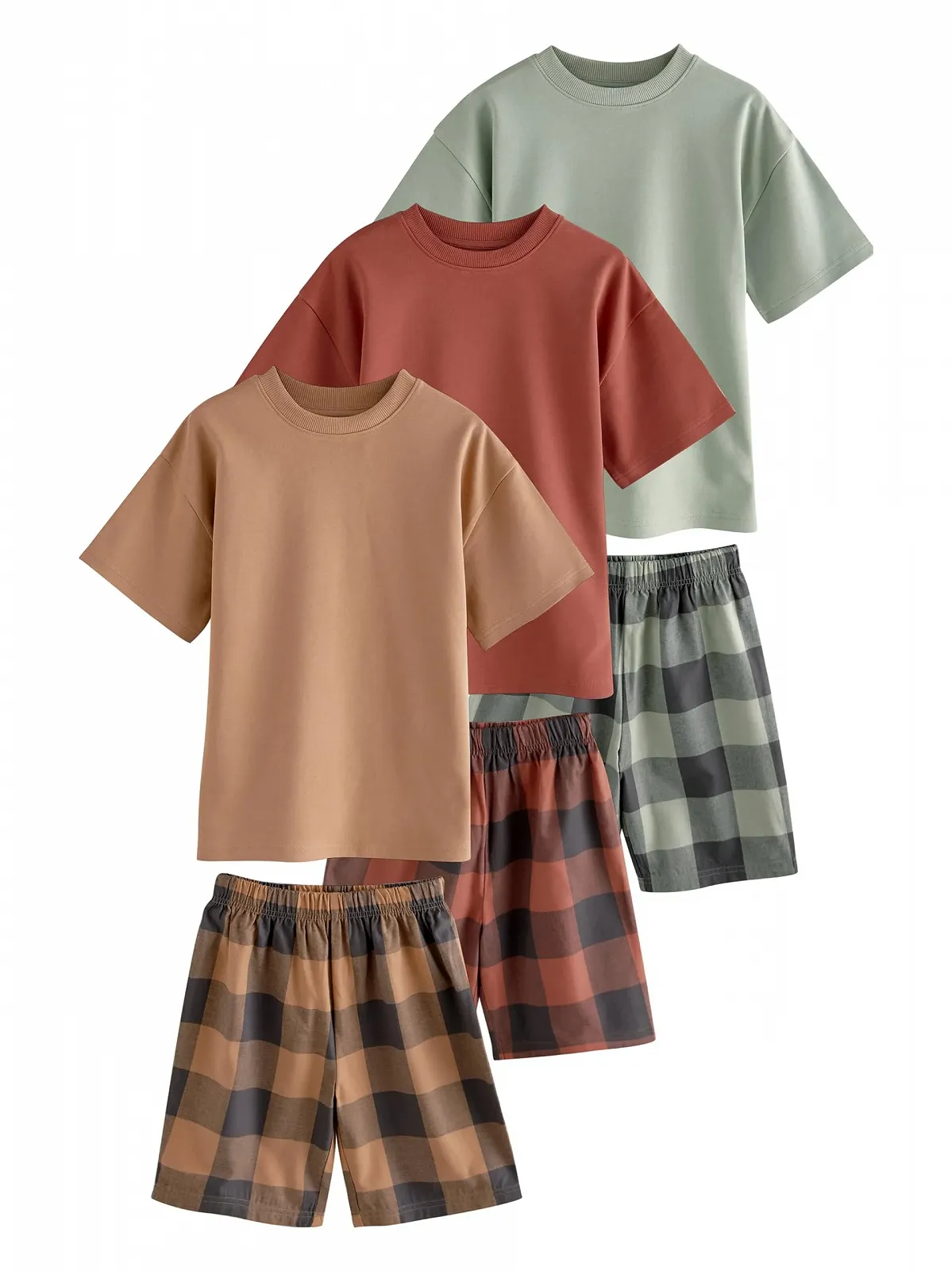 Комплект пижам NEXT в клетку, 3 шт, фото №1