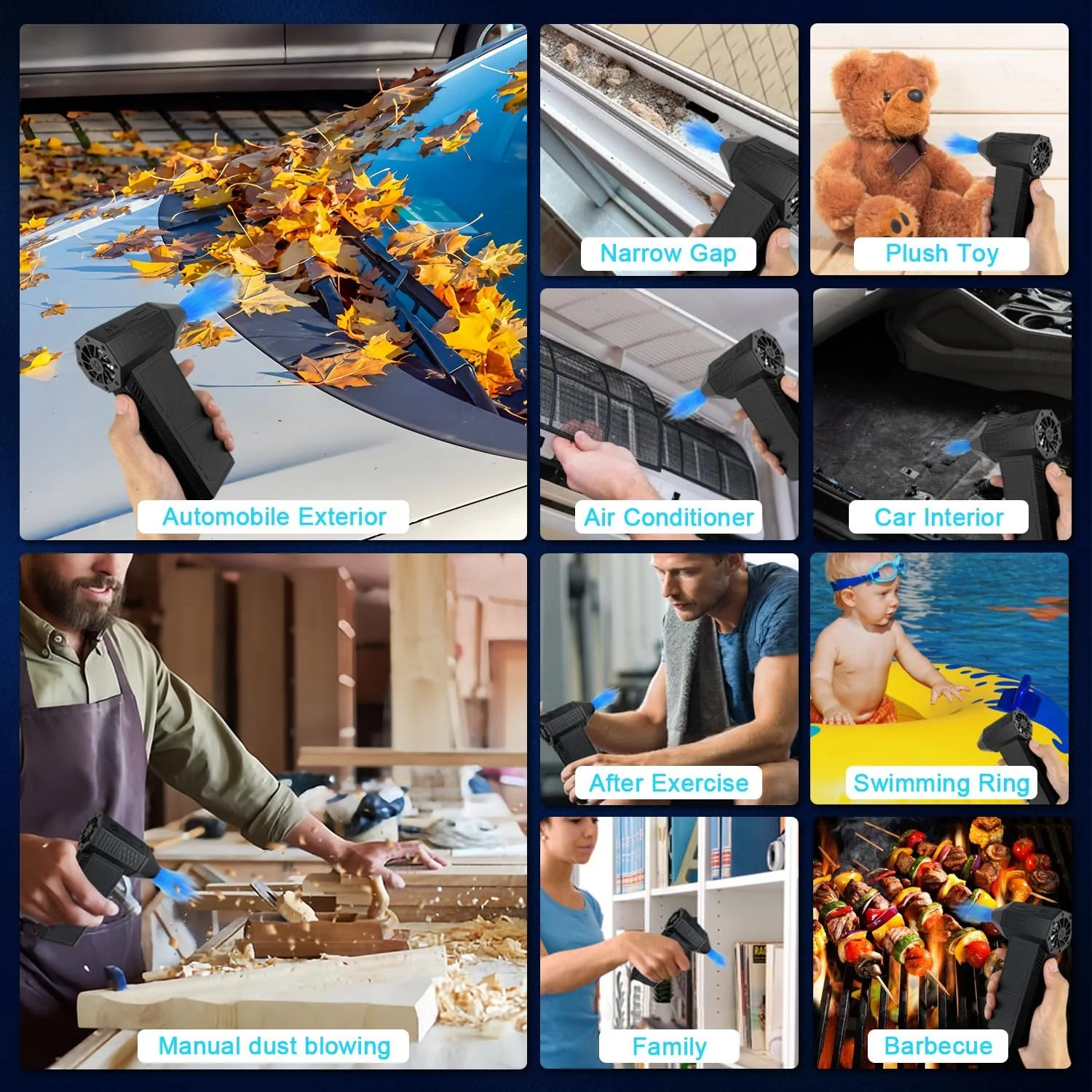 Очиститель сжатым воздухом JNBGTU X3 130000 RPM, фото №6