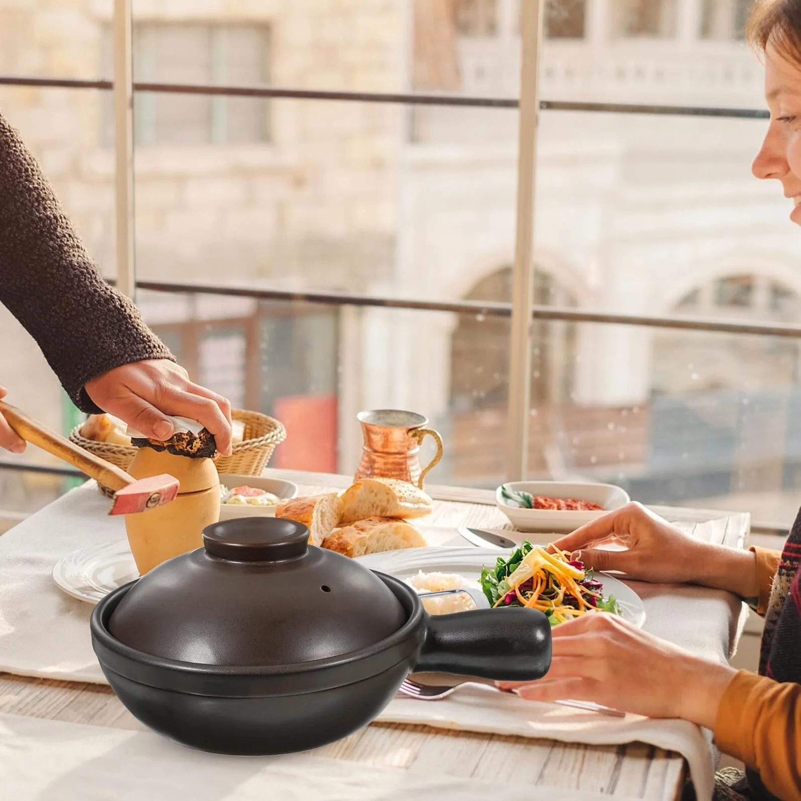 Форма для запекания Veemoon порцеляновая с ручкой термостойкая для риса и рагу, фото №8