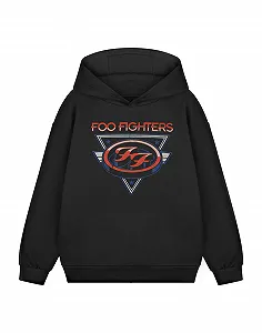 Детская флисовая толстовка с капюшоном Foo Fighters | Классическая черная рубашка с логотипом группы с длинными рукавами | Музыкальная тематика, повседневная одежда | Графический топ унисекс для детей | Толстовка - Фото 1
