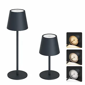 Настільна лампа Aipsun LED Акумуляторна 2 шт. Регульована висота 5000 мАг IP44 Антрацит - Фото 1