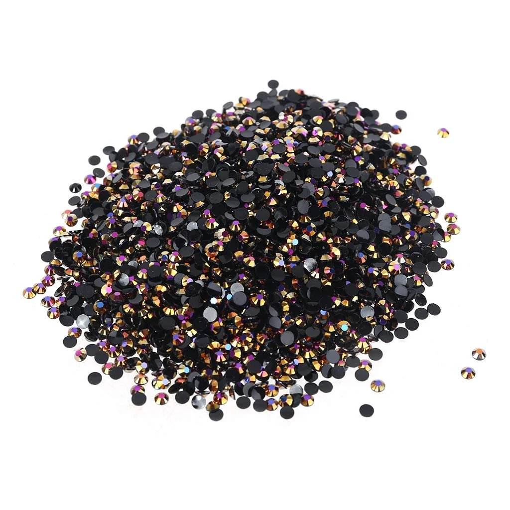 Кристальные стразы круглые Черный, 5000 шт, фото №5