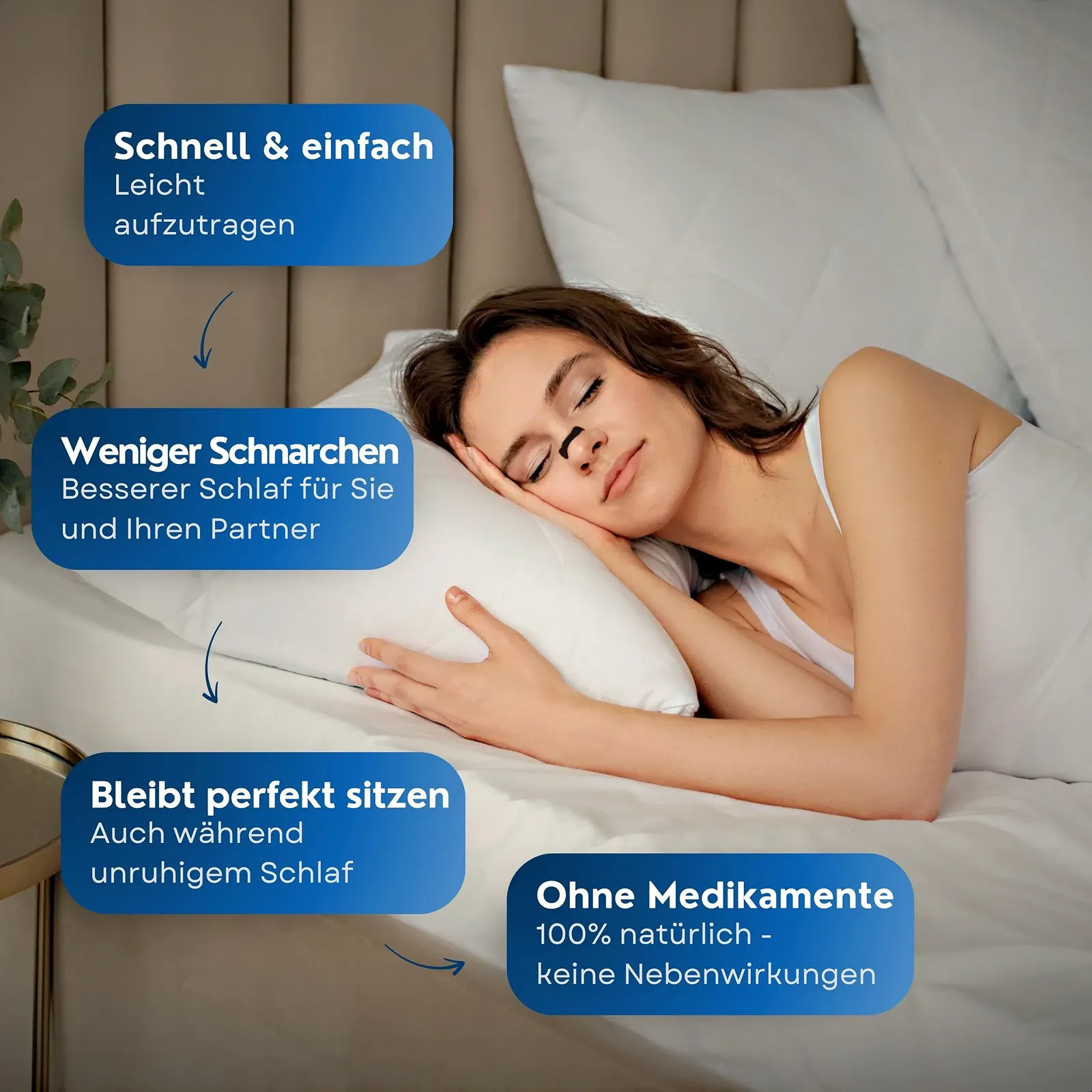 Пластир на ніс магнітний 60 шт на 30 днів магнітні смужки для носа для кращого сну та дихання, фото №4