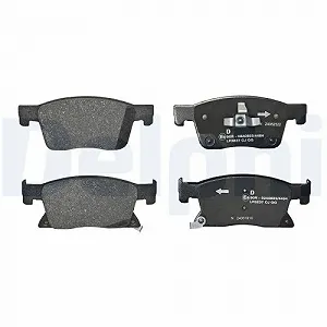 Комплект тормозных колодок, дисковый тормоз DELPHI LP3237 для OPEL VAUXHALL передняя ось synthetic.ua - Фото 1