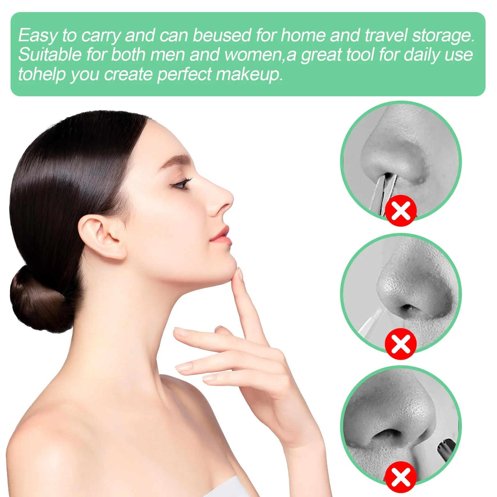 Тример для носових волосків 2-в-1 Портативний Ручний 360° Обертовий Подвійний, фото №6