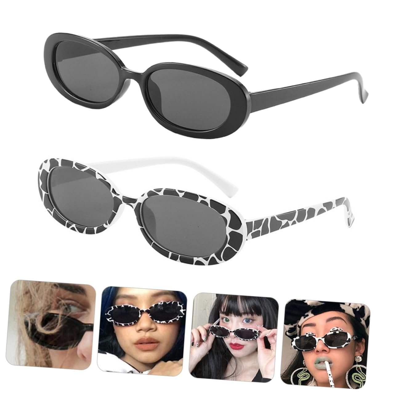 Солнцезащитные Очки Овальные COLLBATH 2 Пара черный, фото №5