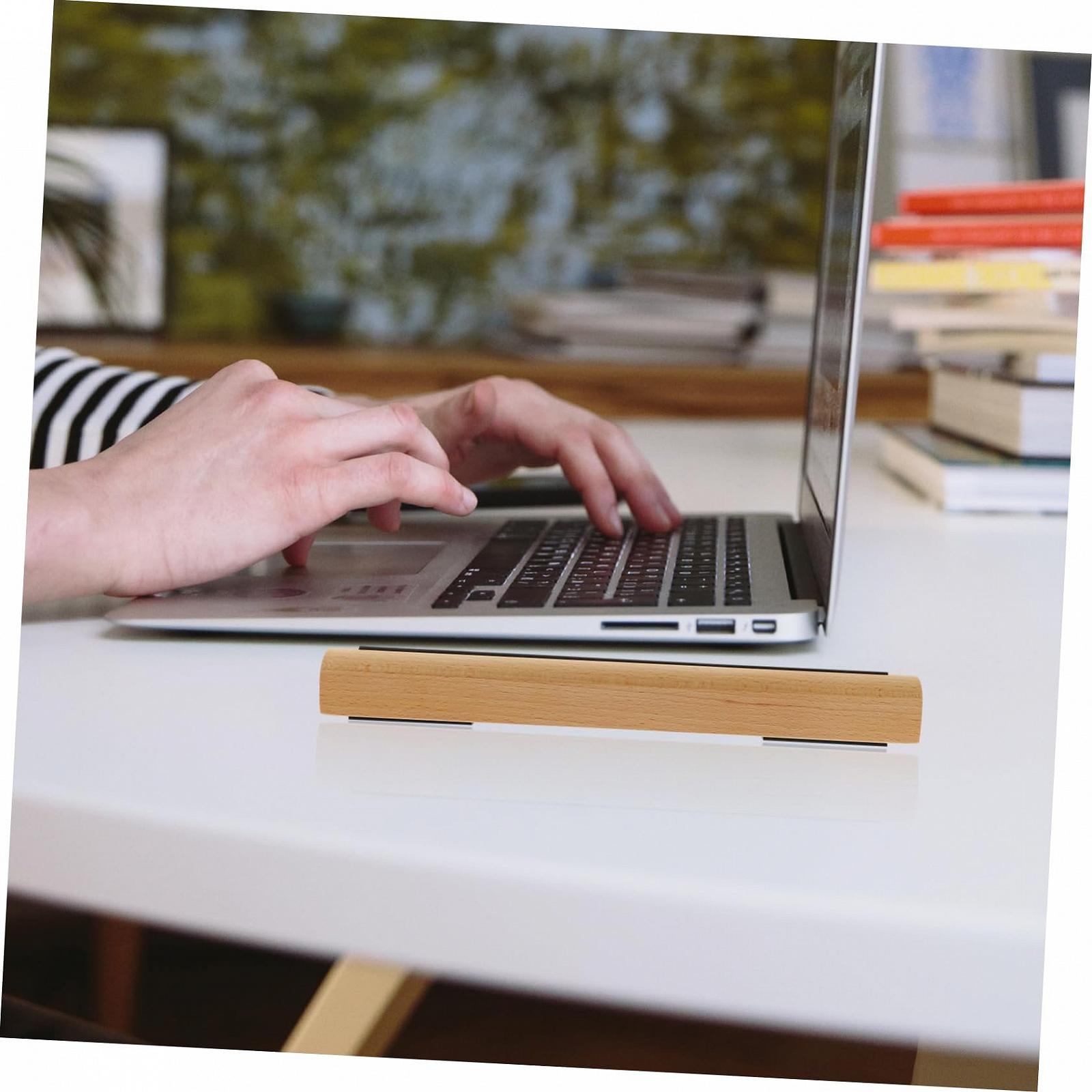 Підставка Деревʼяна Vaguelly для ноутбука Портативна для планшета Нековзкий дизайн для офісу дому подорожей Ергономічна, фото №5