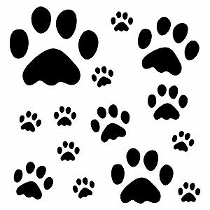 Наклейки на стіну Klebe-Drauf Лапи Набір 12 шт. - Фото 1