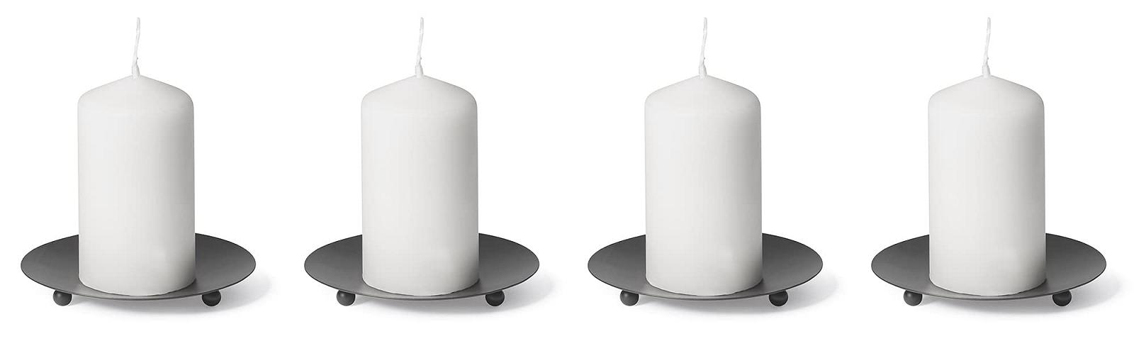 Набор Novaliv 4 Подставки для свечей Декоративная тарелка Подсвечник для столбчатых свечей Черный, фото №5 Набор Novaliv 4 Подставки для свечей Декоративная тарелка Подсвечник для столбчатых свечей Черный, фото №5