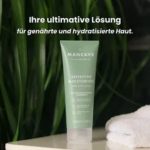 Зволожувальний крем ManCave Sensitive 100 ml Intensive Care Aloe Vera & Shea Butter Vegan synthetic.ua - Фото 1
