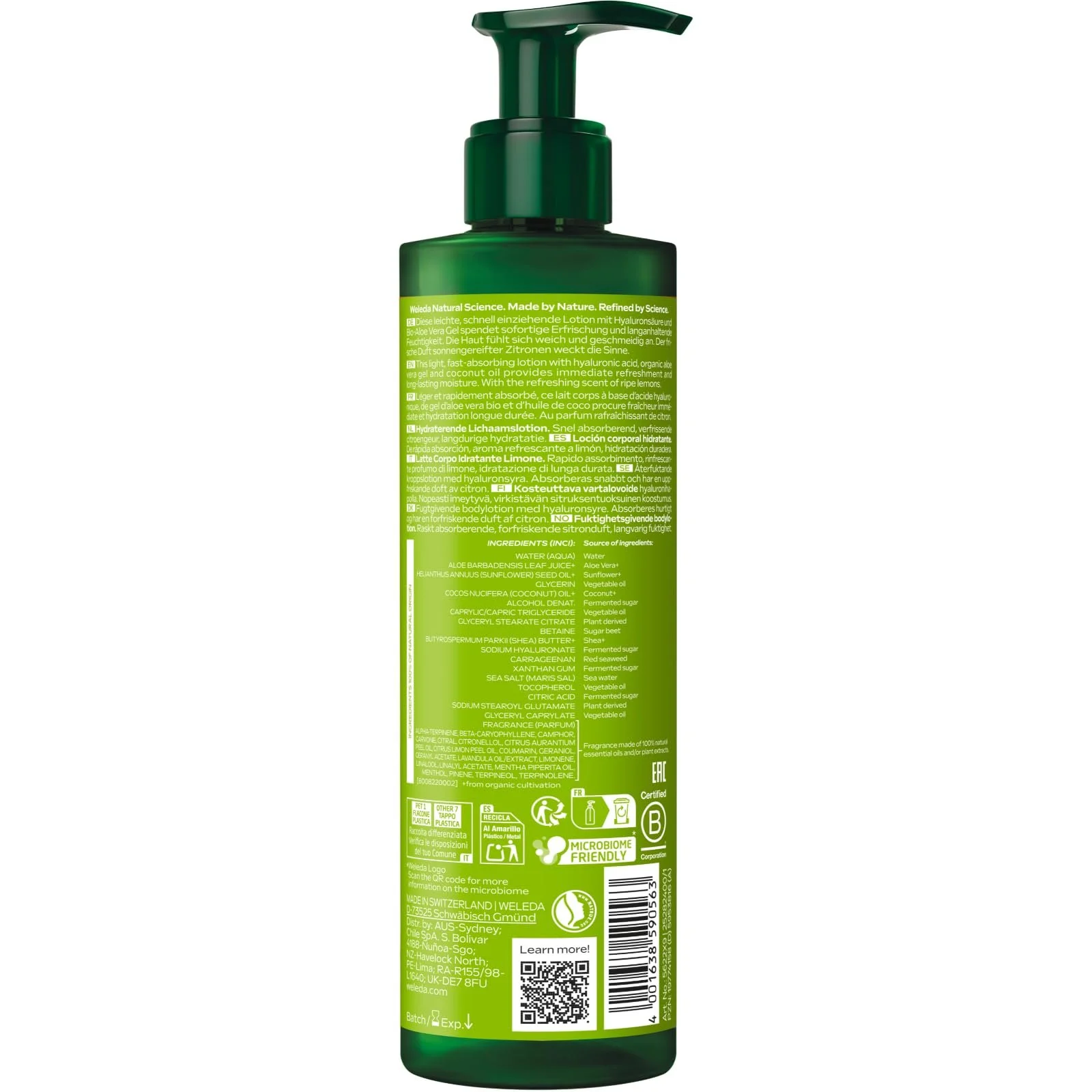 Лосьйон для тіла WELEDA Organic Hydrating - Натуральна косметика (веганський, 400 мл), фото №2