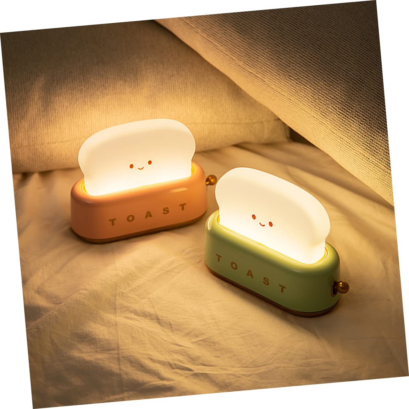 Ночник Gadpiparty Набор из 4 Тостер Свет Ночью для младенцев Свет ночник на кровати Кавайные ночники Украшения для стола Настольная лампа для стола ЛЕД Маленькие огоньки Детский ABS, фото №7