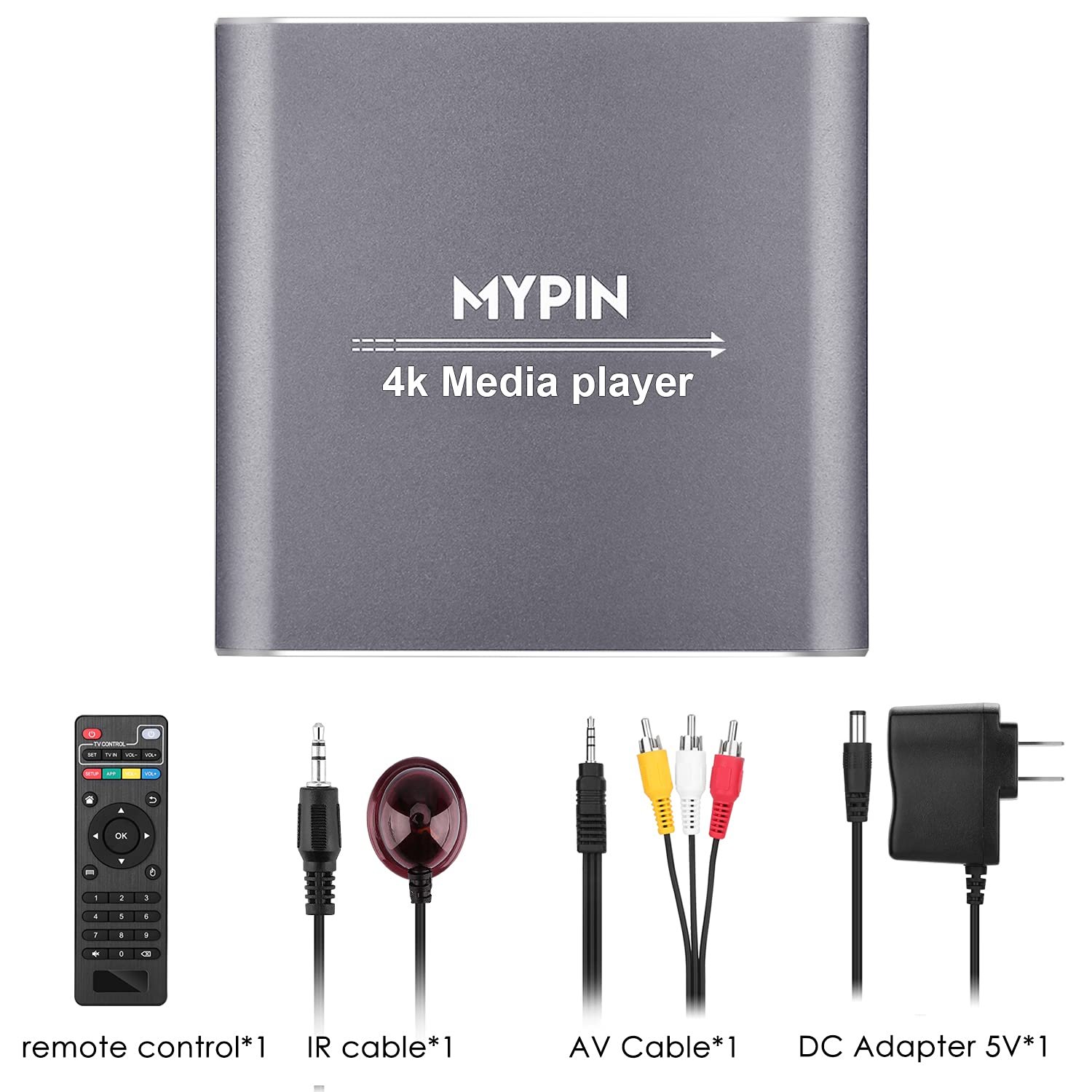 Медіаплеєр MYPIN HDMI 4K@30Hz Grey, фото №9