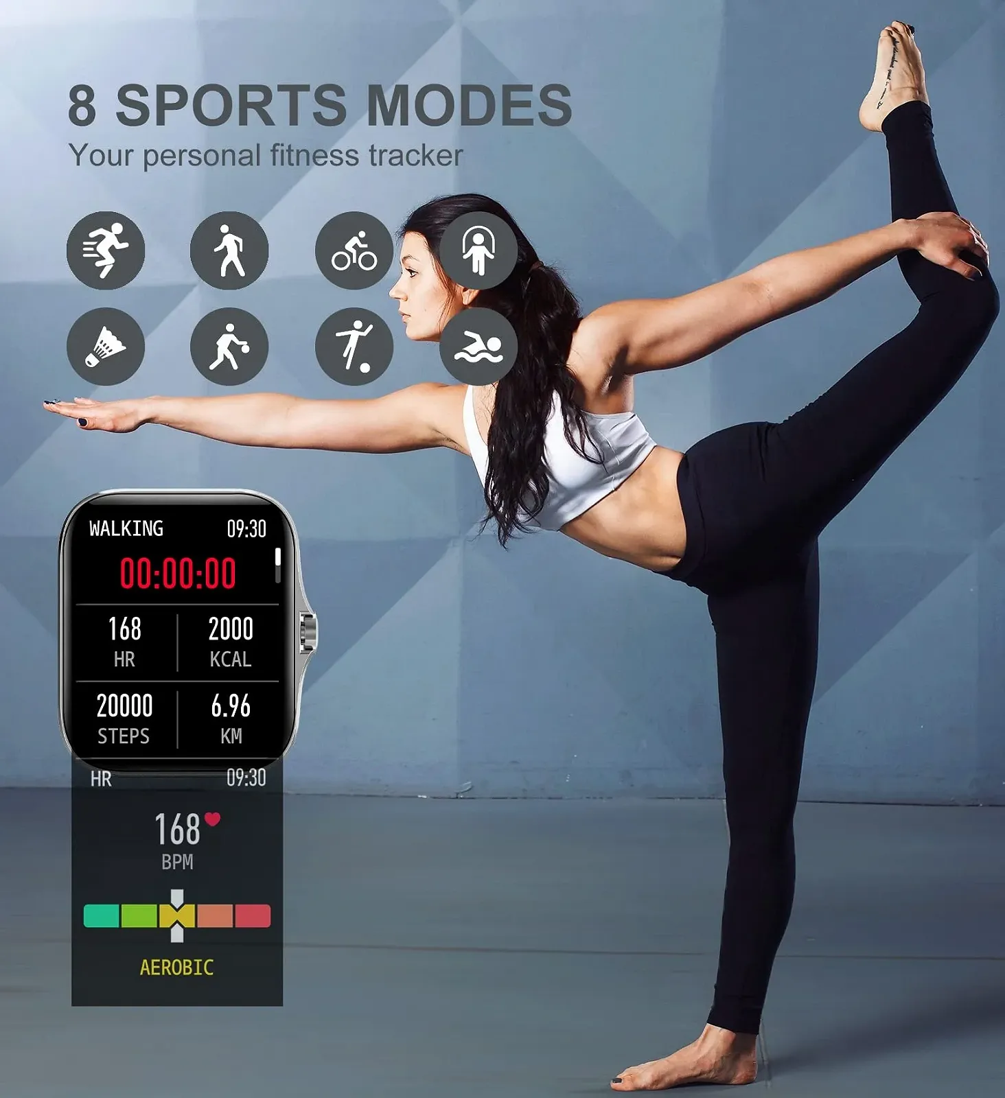 Смарт-годинник Жіночий Iaret 1.7 Inch IP67 Водонепроникний, фото №4