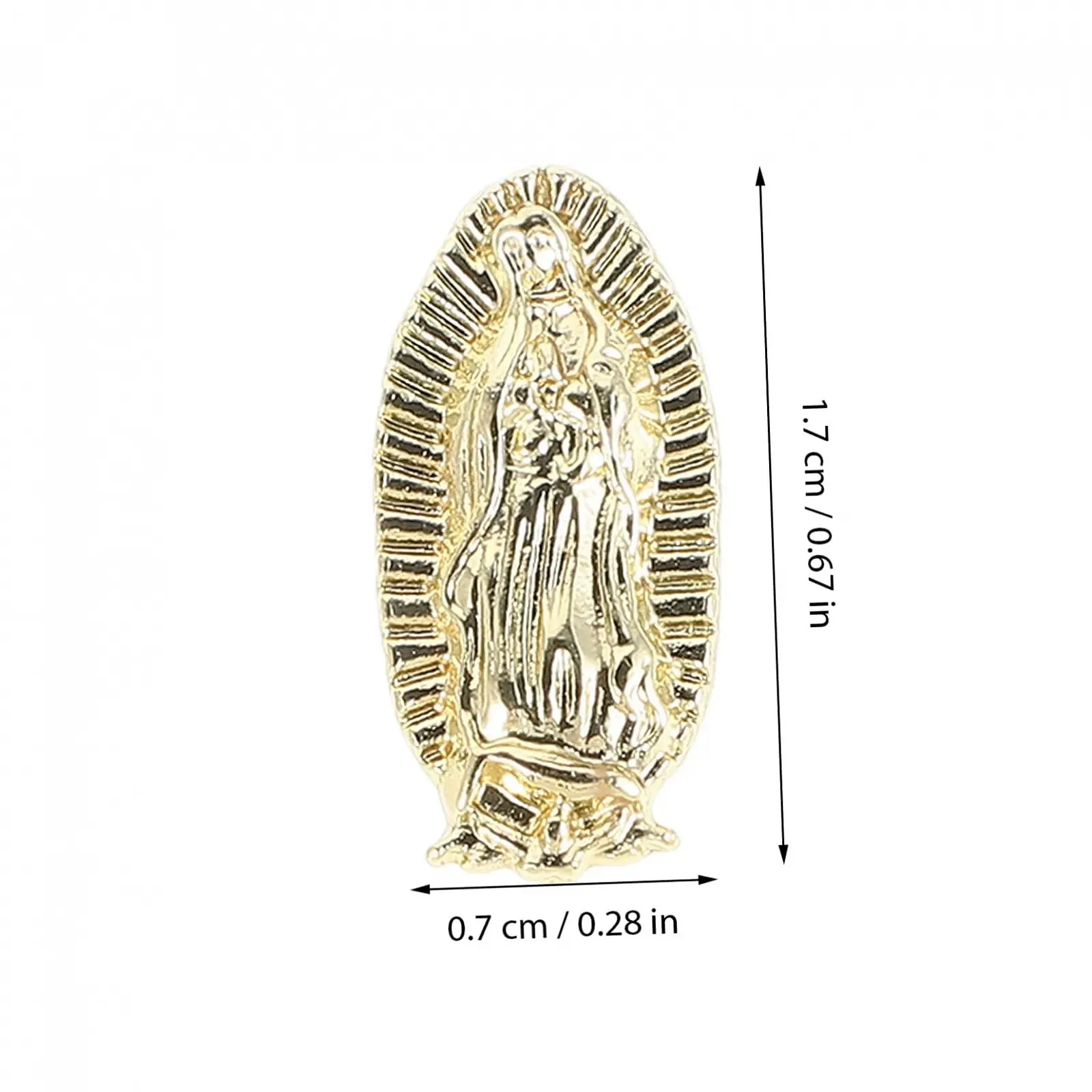 Прикраси для манікюру Метал Healvian Модні Діва Золотий, фото №2