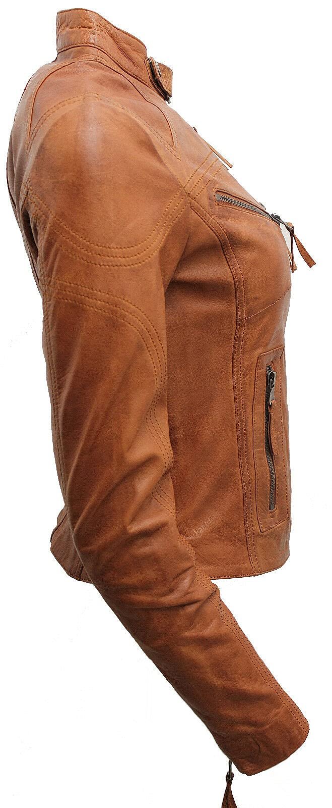 Куртка Infinity Leather Женская 100% Натуральная Кожа Slim Fit Классический Воротник, фото №6
