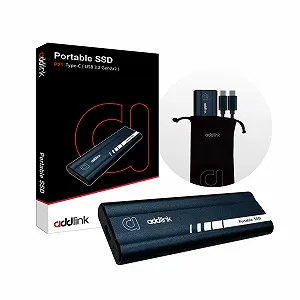 Портативний зовнішній SSD Addlink P21 1 ТБ Up to 2,000MB/s Read USB 3.2 Gen 2x2 Lightweight Black - Фото 1