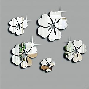 Дзеркальні наклейки на стіну 3D Self Adhesive Acrylic Art Flower Tile 5 штук - Фото 1