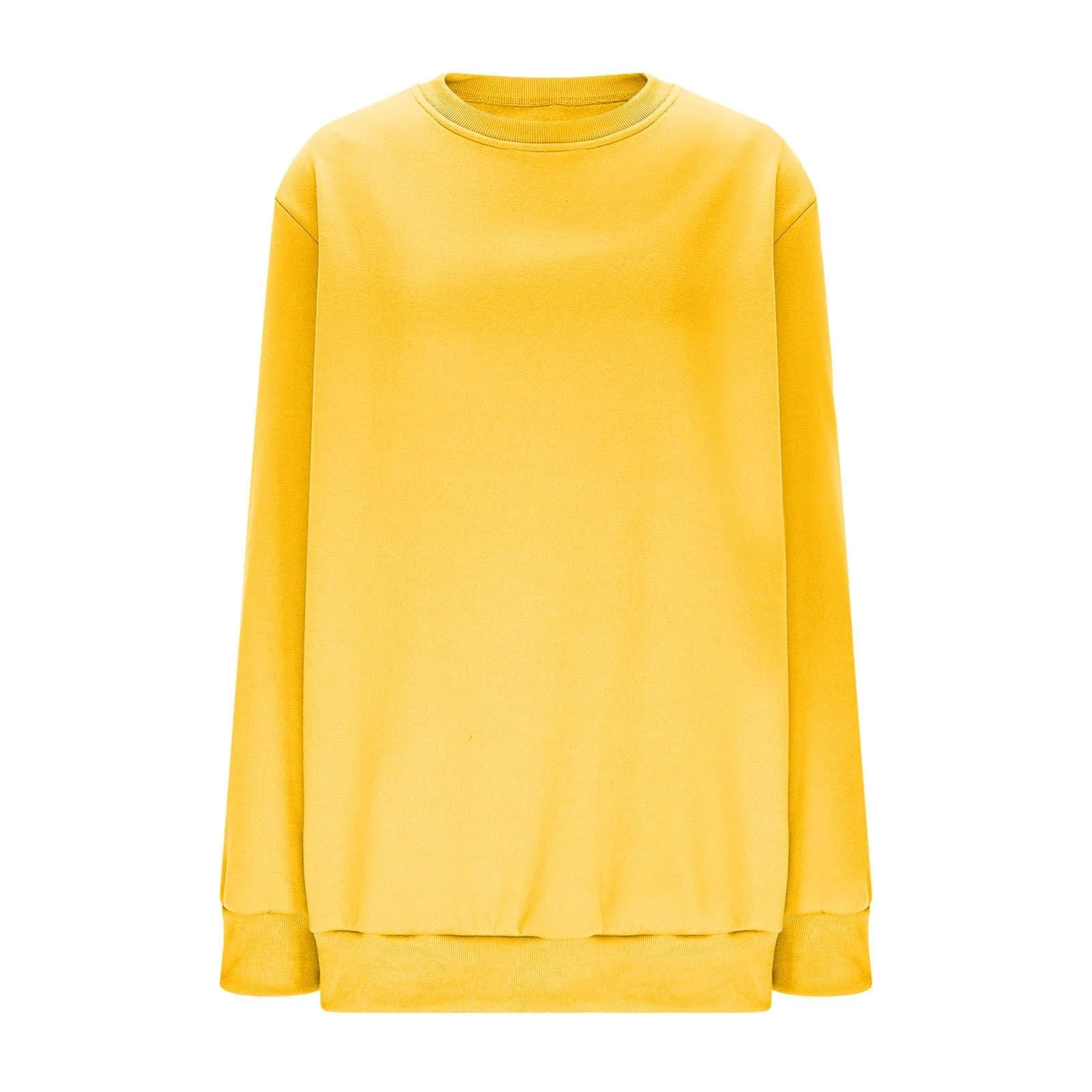 Пуловер LNNGNIA Женский Свитшот Больших Размеров Длинный Рукав Круглый Вырез Свободный Повседневный Верх Спортивная Уличная Одежда Свитшоты без Капюшона, фото №4