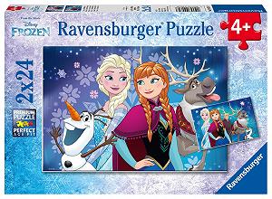 Купить Детский пазл Ravensburger Frozen Northern Lights 09074 2 x 24 элемента - Фото 1 Детский пазл Ravensburger Frozen Northern Lights 09074 2 x 24 элемента - Фото 1