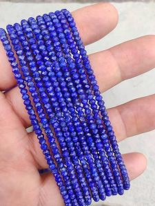 Бусины из натурального лазурита, ограненные, рондель, 3,5 мм, нить длиной 33 см, для ожерелья и браслета synthetic.ua - Фото 1
