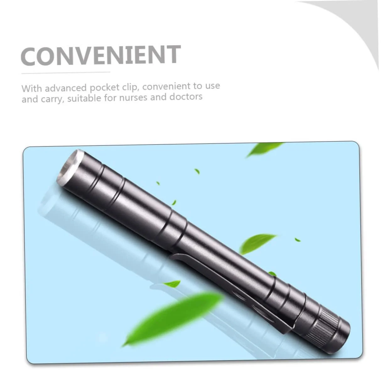 Ліхтарик ручка LED медичний для оглядів та обстежень багаторазовий малий та портативний з кліпсою нековзкий та зносостійкий, фото №4