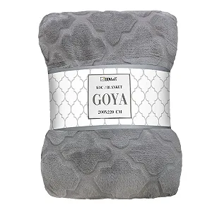 Покривало Domarex Велика, Товста Зимова 200 x 220 см Мікрофібровий Плед для Дивану та Ліжка, Сірий synthetic.ua - Фото 1