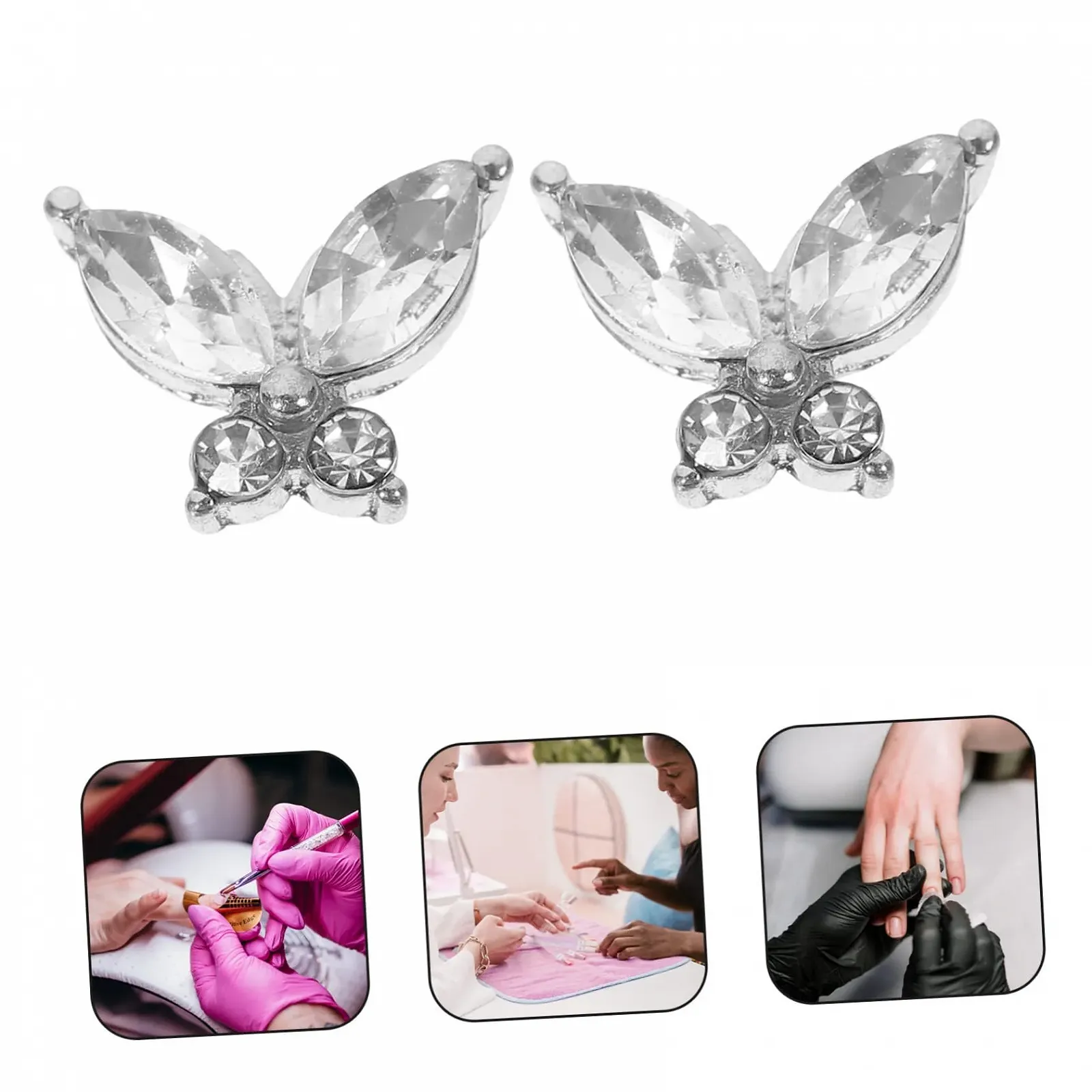 Украшения для ногтей Бабочки FRCOLOR 60 шт., фото №3