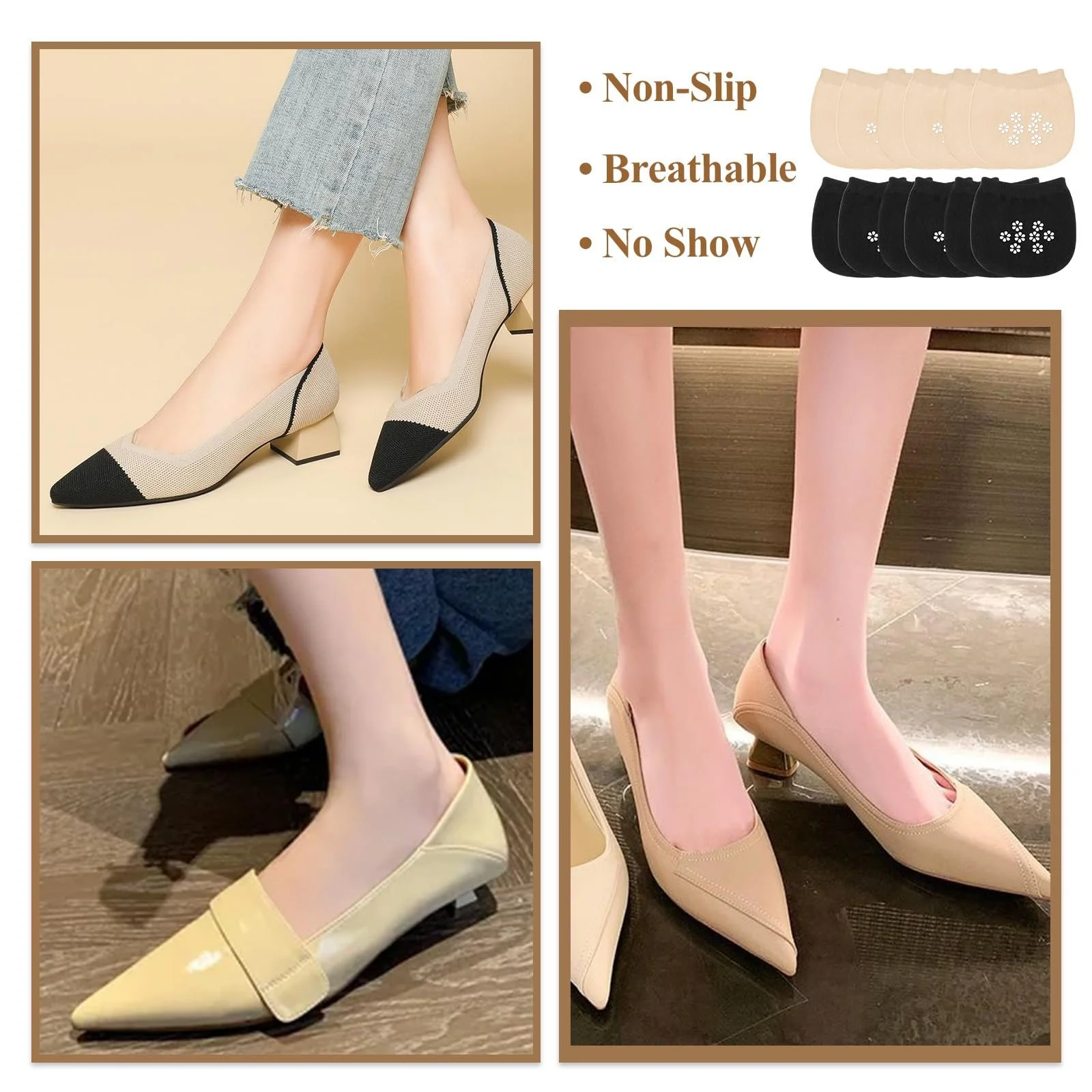 Шкарпетки-слідки Жіночі 6 пар Бавовняні, фото №6 Шкарпетки-слідки Жіночі 6 пар Бавовняні, фото №6