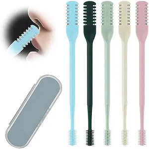 Тример для носу 2 в 1 5 штук 360° обертовий інструмент для видалення волосся з носу портативний мануальний двосторонній - Фото 1