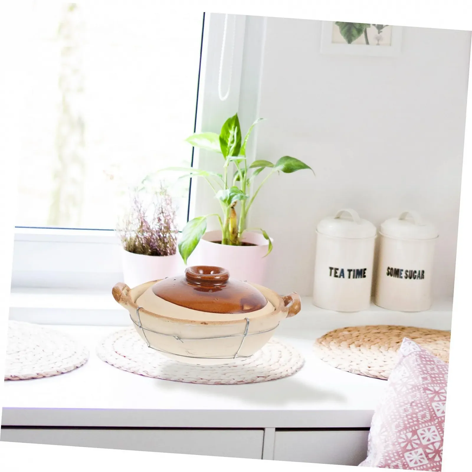 Глиняная форма SOIMISS термостойкая с двумя ручками универсальная для супов и рагу, фото №5