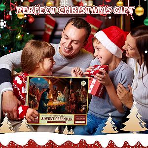 Адвент-календарь пазл Nativity Scene 2025 1008 деталей 70 х 50 см synthetic.ua - Фото 1