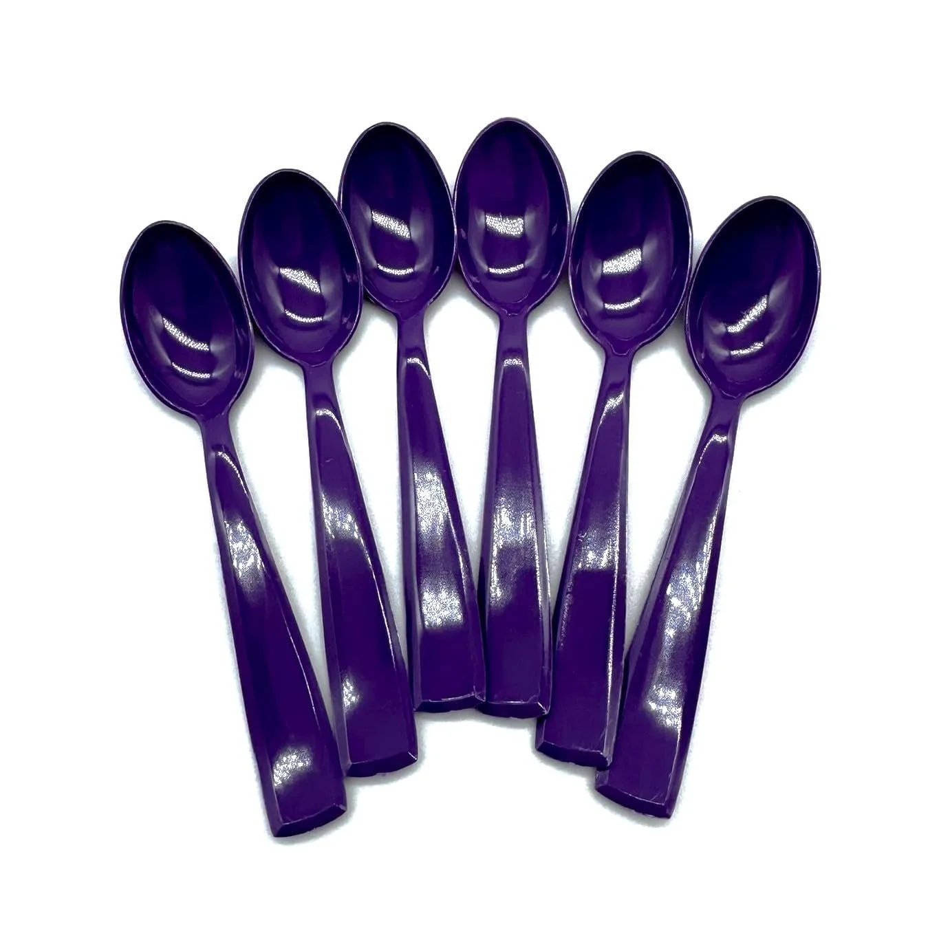 Набор ложек Детские ложки Espresso Spoons Ice Cream Spoons Mocha Spoons Пластиковые ложки 10 см, Фиолетовый, 6 шт, фото №2