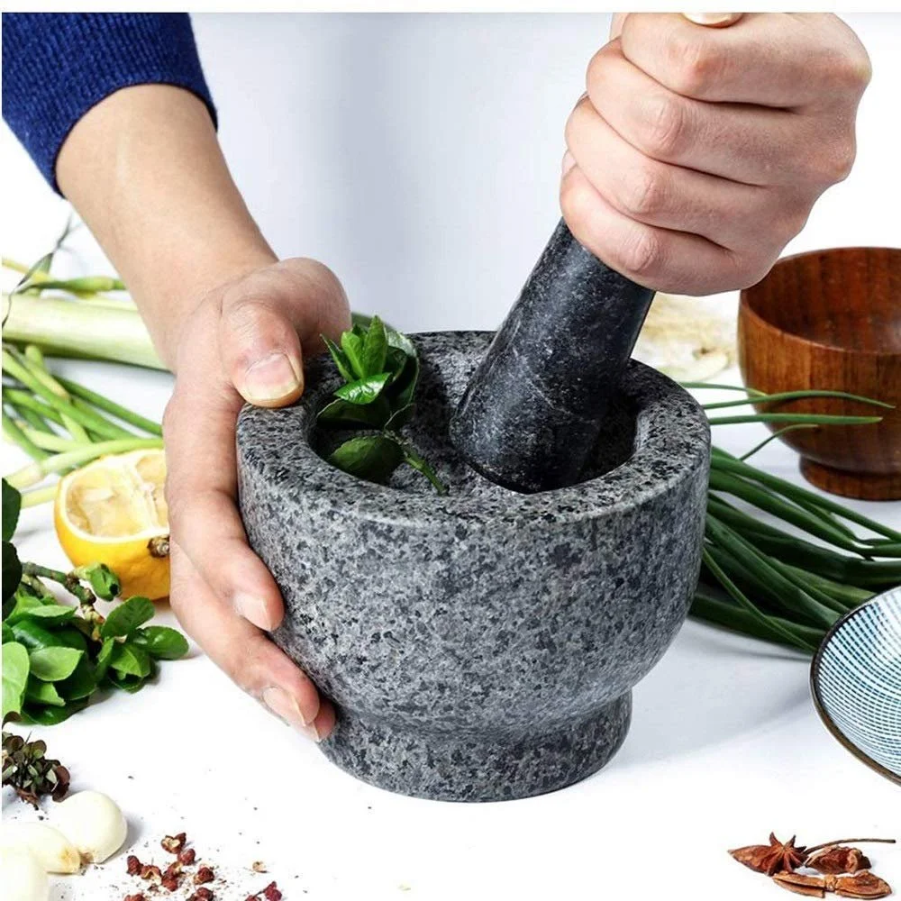 Ступка з товкачиком Натуральний Пісок Шліфування Полірування, фото №6