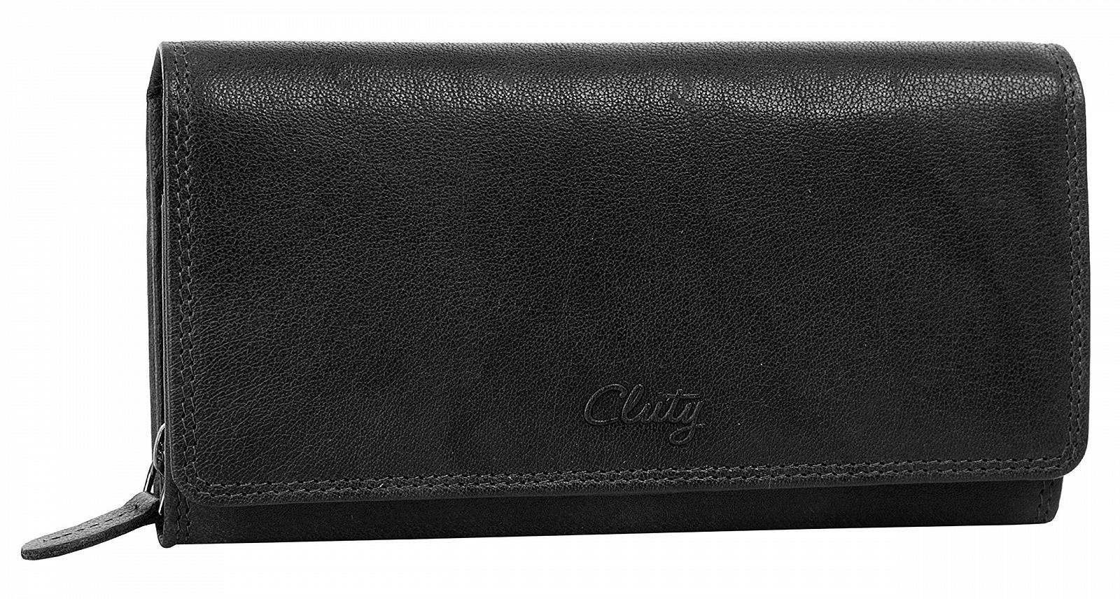 Гаманець Жіночий Cluty Шкіра RFID 020352 Чорний Стандартний розмір, фото №2