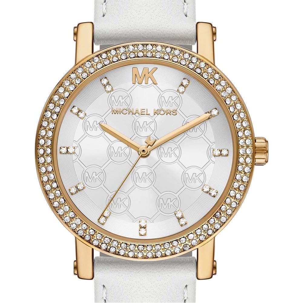 Женские часы Кварцевые Michael Kors Corey MK2985-AMZUK Золотой и белый, 38 мм, фото №4