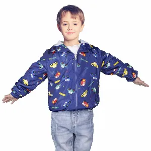 Куртка JinBei Детская для мальчика, толстовка с капюшоном, куртка с капюшоном, мультяшный принт, ветрозащитное пальто для мальчиков, ветровка, переходная куртка, весенне-осенняя верхняя одежда, софтшелл куртка 1-7 лет synthetic.ua - Фото 1