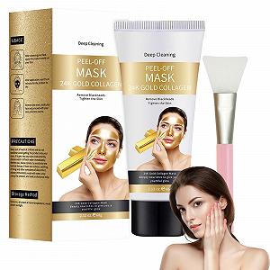 Маска для лица Eazerom 08 24K Gold, маска-пленка, против морщин, антивозрастная маска для лица, золотая маска-пленка, маска для лица с гиалуроновой кислотой, увлажняющая и антивозрастная, для упругости 60 г - Фото 1